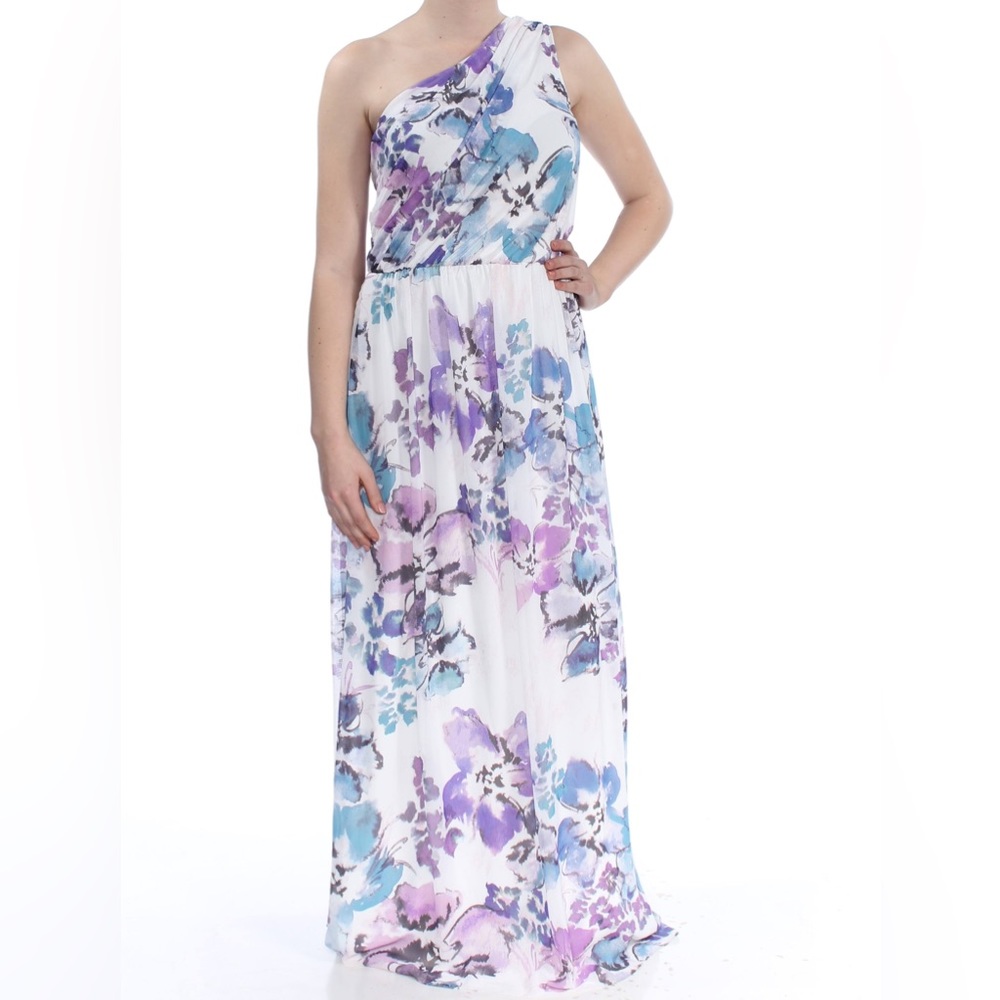 Lauren by Ralph Lauren Women's Floral One-Shoulder Maxi Dress